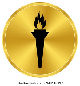 torch - gold vector icon