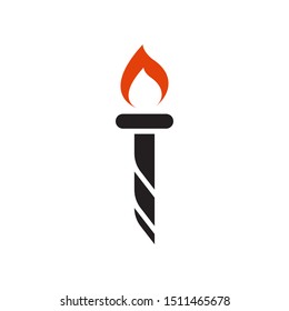 Torch graphic design template vector isolated illustration