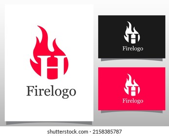 torch H letter logo design template. torch logotype vector unusual letter. Vector design template elements for your application or company.