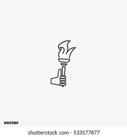 torch in hand