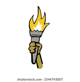 Torch hand drawn doodle illustration