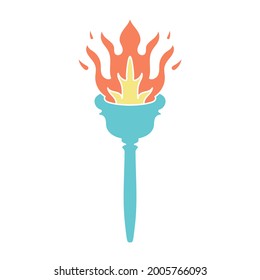 Fackel handgezeichnet Element Design Vektor. Clipkunstgrafik