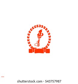 Torch, hand, icon