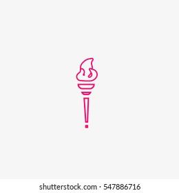 Torch, hand, icon
