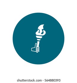Torch, hand, icon