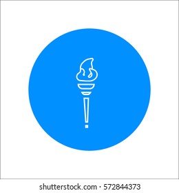 Torch, hand, icon