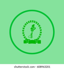 Torch, hand, icon