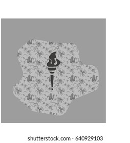Torch, hand, icon