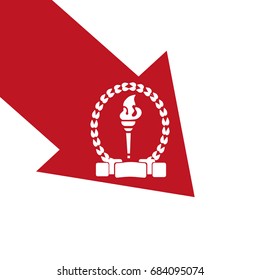 Torch, hand, icon