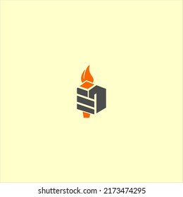 torch in hand template design