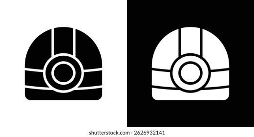 Concepto del icono del casco de la antorcha, Ilustración vectorial