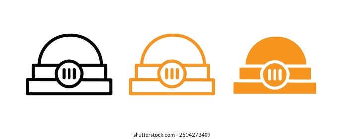 Torch helmet icon web design in vector