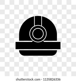 Torch Helmet vector icon on transparent background, Torch Helmet icon