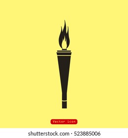 Torch icon. Burning torch 