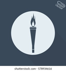 Torch icon. Burning torch 