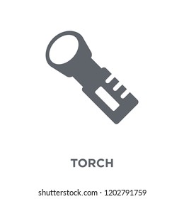 Torch icon. Torch design concept from Camping collection. Simple element vector illustration on white background.
