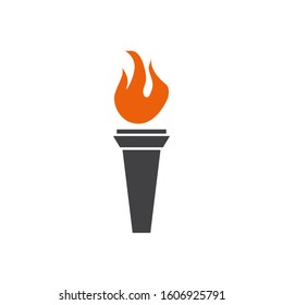 Torch icon design template vector isolated illustration