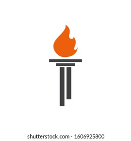 Torch icon design template vector isolated illustration