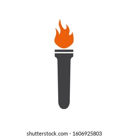 Torch icon design template vector isolated illustration