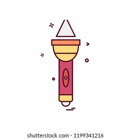 Torch icon design vector