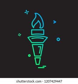Torch icon design vector