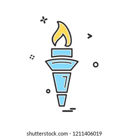 Torch icon design vector