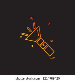 Torch icon design vector