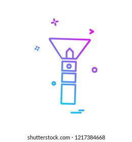 Torch icon design vector
