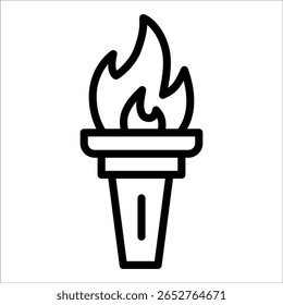 Torch Icon Element For Design