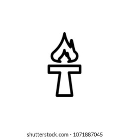 torch icon. Element of minimalistic icons for mobile concept and web apps. Thin line icon for website design and development, app development on white background