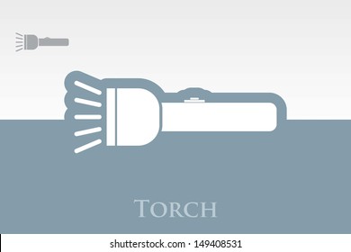 Torch Icon. Eps-10
