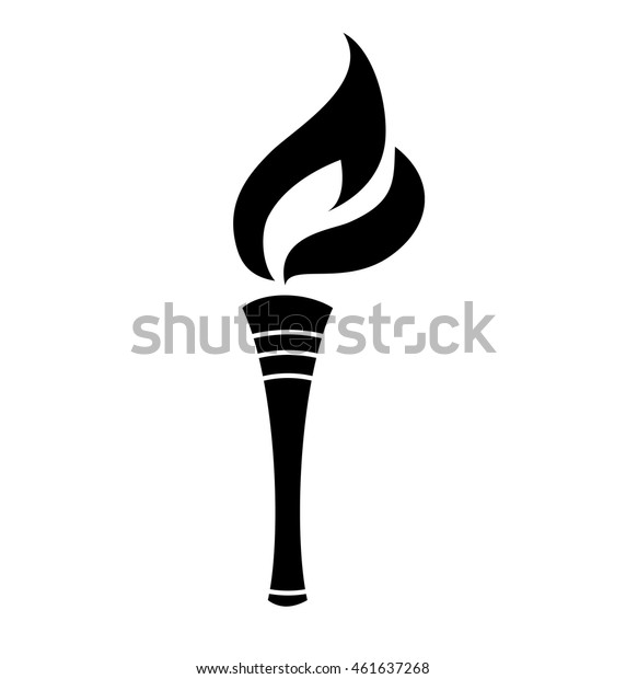 松明のアイコン ベクターイラスト オリンピックの火 のベクター画像素材 ロイヤリティフリー
