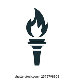 torch icon. flaming torch. vector torch