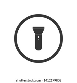 Torch icon. Flashlight icon. New trendy flashlight graphic for web, logo, app, ui. Vector illustration.