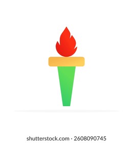 torch icon, flat colored vector. modern and minimalist design