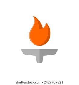 Torch Icon Flat Design Simple Sport Vector Perfect Web and Mobile Illustration