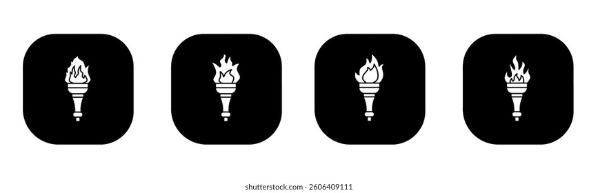 Torch icon in flat. A torch icon design. Stock vector.