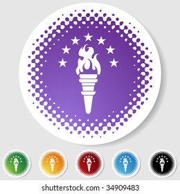 torch icon halftone