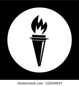 torch icon illustration design