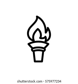 torch icon illustration isolated vector sign symbol
