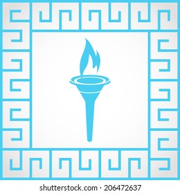 Torch Icon Isolated on White Background