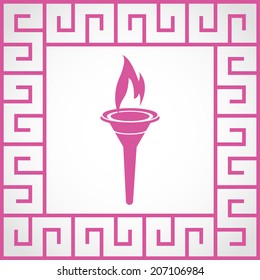 Torch Icon Isolated on White Background