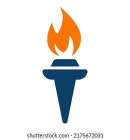 Torch icon isolated on white background