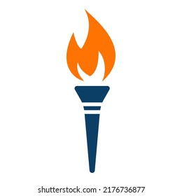 Torch icon isolated on white background