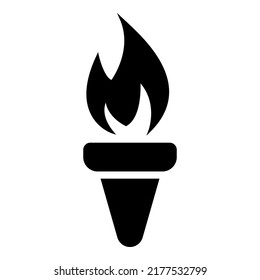 Torch icon isolated on white background