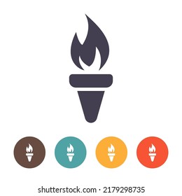 Torch icon isolated on white background