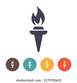 Torch icon isolated on white background