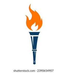 Torch icon isolated on white background