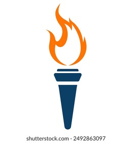 Torch icon isolated on white background