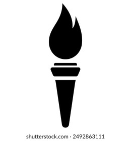 Torch icon isolated on white background
